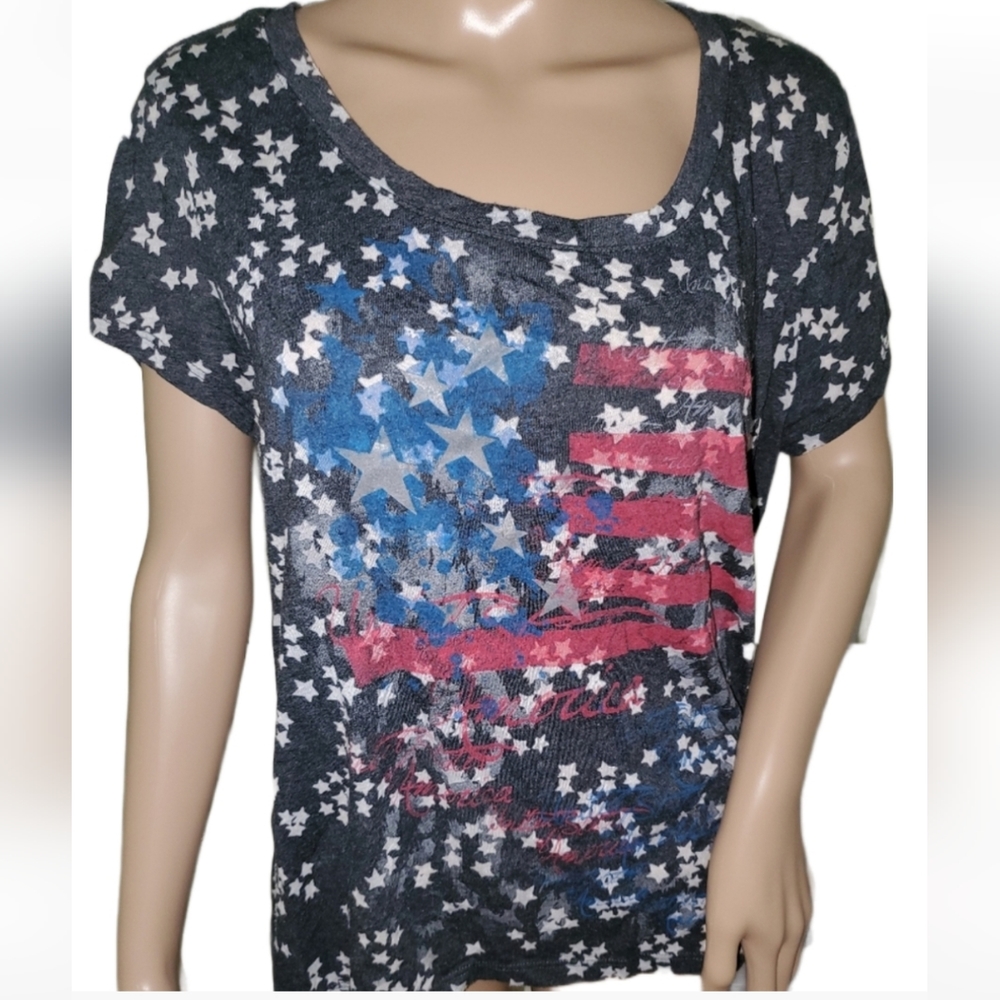 LA Conduct red/ white/ Blue Short sleeve shirt America Flag Merica